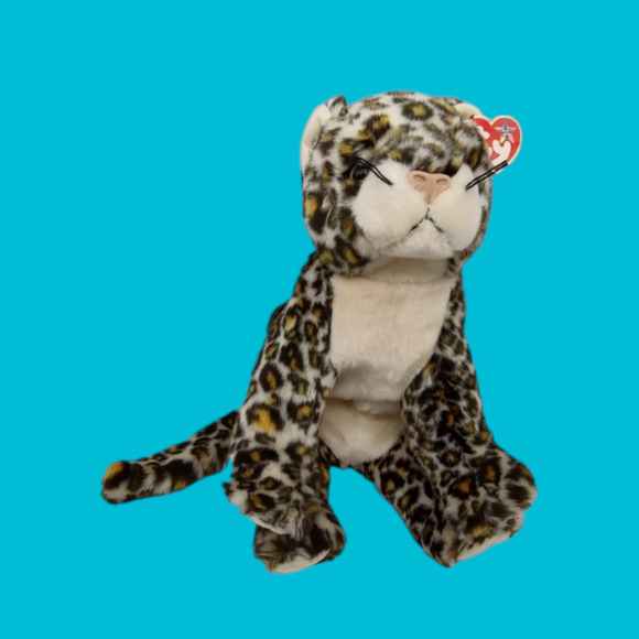Ty Spotted Leopard 2000 12" Sneaky Beanie Baby 2021 14" Pink Lainey Squish A Boo - Picture 10 of 16
